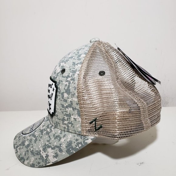 West Virginia Mountaineers Hat Cap Snap Back Camo Zephyr Support Our Troops OHT - Picture 4 of 13